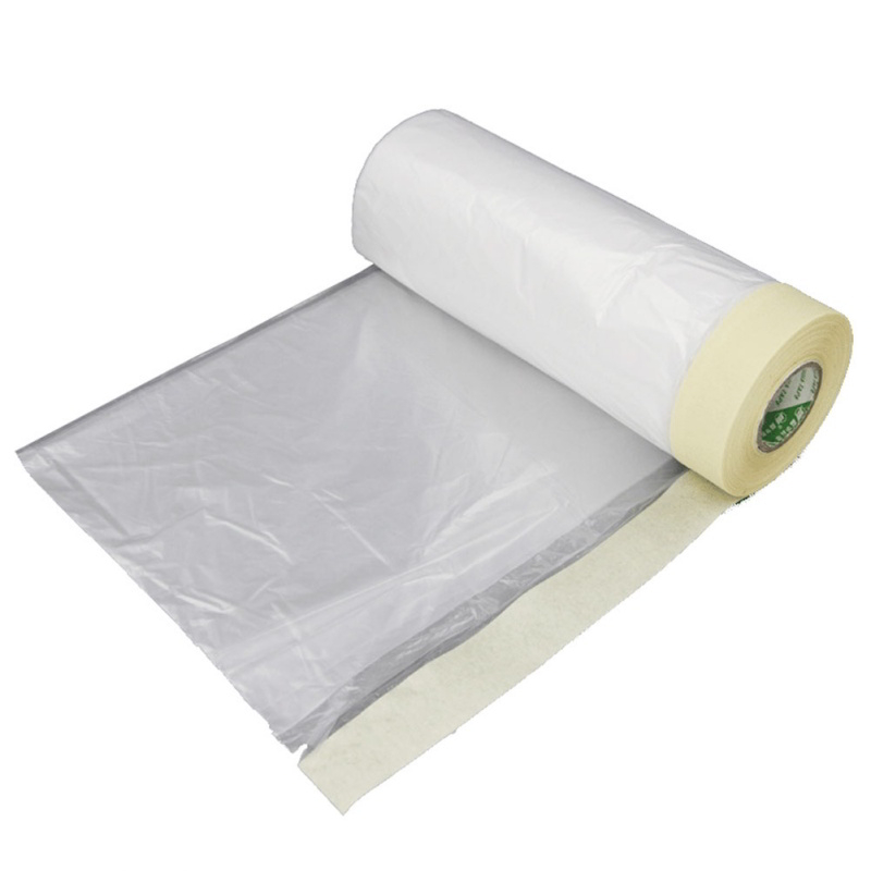 Disposable Auto Masker Transparent Speedy Drop Cloth Protection Pre-Taped Painter's Plastic Cover Paint Masking Film 