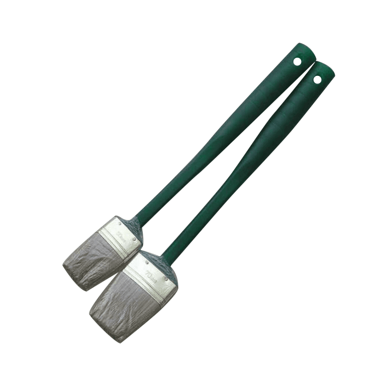 Copper Ferrule 2PC Paint Brush Set Bent Brush With Plastic Handle 