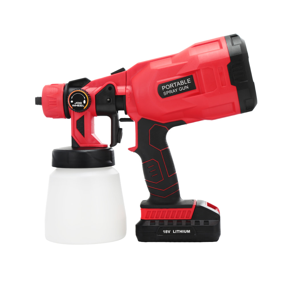 Household 18V Electric Cordless Spray Gun 800ml Paint Sprayer High Pressure Flow Control Lithium Battery Easy Airbrush