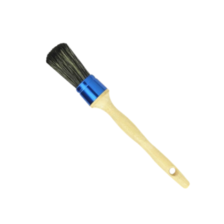Tapered Filament Round Paint Brush Long Wooden Handle Oval Brush 