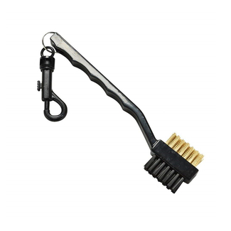 Golf Club Cleaning Wire Brush with Double Sided Brass & Nylon Bristle Brush