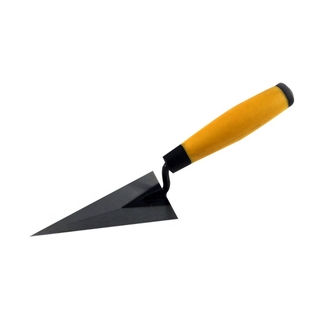 Triangle Gauging Pointing Plastering Cement Trowel Bricklaying Trowel with Soft Grip with Forging Process 
