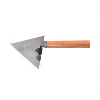 Carbon Steel Pointed Triangle Bricklayer Trowel with Wooden Handle 