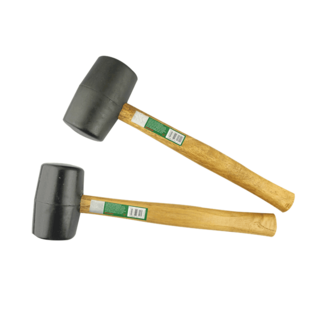 16OZ American Type Superior Rubber Hammer Mallet with Wood Handle Mallet