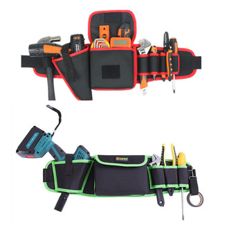 Multi-function Oxford Fabric Waist Utility Tool Bag Storage Hardware Bag Holder with Belt for Hammer Wrench Plier Tapes Clamps 