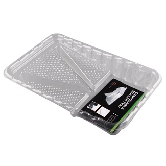 Clean PET Material Disposable Paint Tray Liner Roller Tray 7& 9inch Plastic Transparent Lacquer Tray