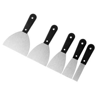 5PC Drywall Filling Scraper Plaster Shovel Carbon Steel Plastic Handle Putty Knife Set for DIY Home Painting Work 