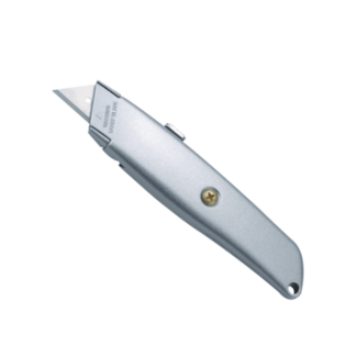 Zinc Alloy or Aluminum Alloy Handle Retractable Utility Knife Safety Cutter with Sharp Blade Pocket Tool Wallpaper Knife 