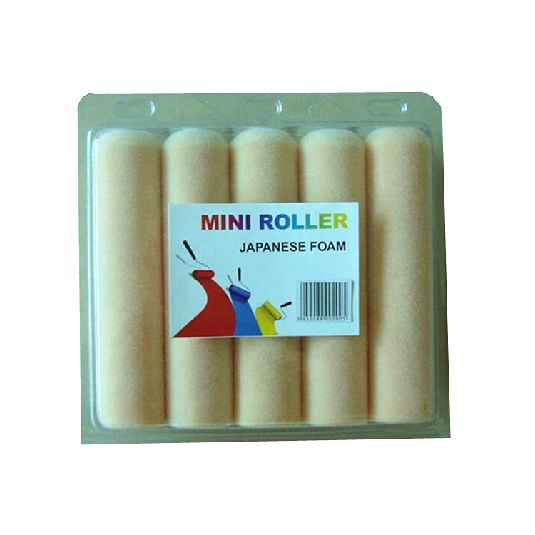 Wall Paint Roller Refills Kit Flocking Foam Roller Cover Sponge Replacement Roller Set