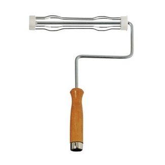 Heavy Duty Wood Handle Paint Roller Brush Frame US Style 8mm Rod Special Cage System Frame Roller Handle