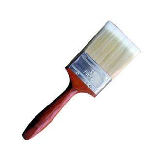Lacquered Wooden Handle White Bristle Mixed Filaments Oil Paint Brush Wall Decoration Tools