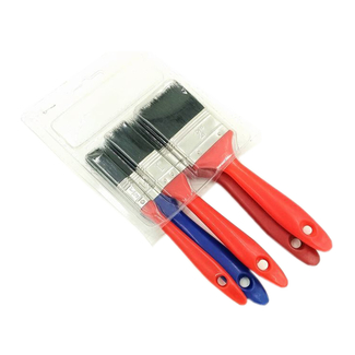 Customized Design Private Label Cheap Hog Bristle Paint Brush Set with Plastic Handle