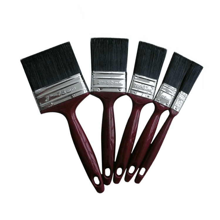 Plastic Handle High Elasticity China Nylon Bristle Paint Brush Different Size Acrylic Oil Painting Tools Set
