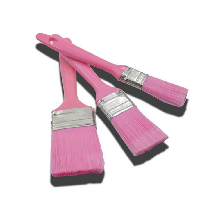 Synthetic Brush Pink Plastic Hand Paint Brush Set with Cheap Price