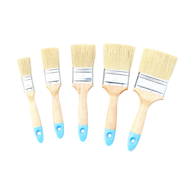 Free Sample Hand Tools 5 Piece Paint Bristle Brush Set with Varnished Wood Handle