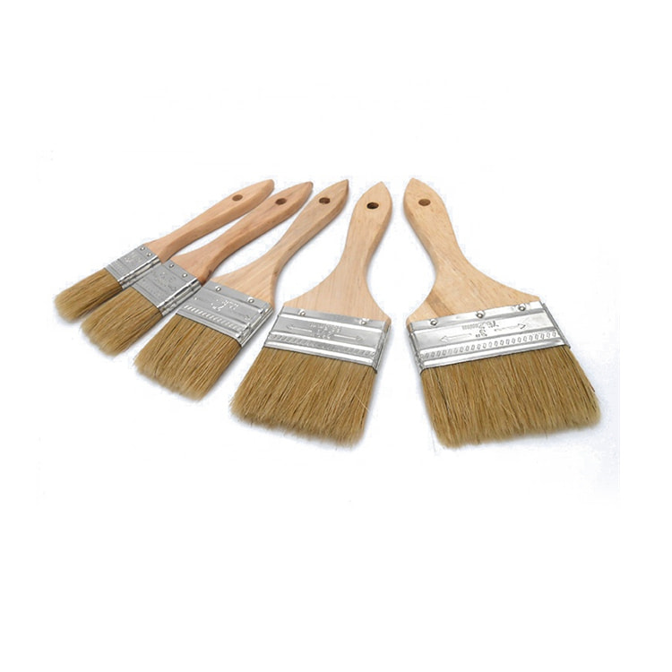 Free Sample Natural Bristle Brush Art Acrylic Oil Brush with Wood Handle Paint Brush Set Price