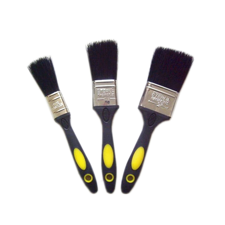 3PC Professional Flat Paint Brushes Set with Soft Nylon Hair for Painting House Wall Furniture Cabinet