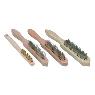 Scratching Brush 3X19 Row Stainless Steel Wire Brush High Grade Beech for Rust Removal Decontamination Polishing of Cleaning