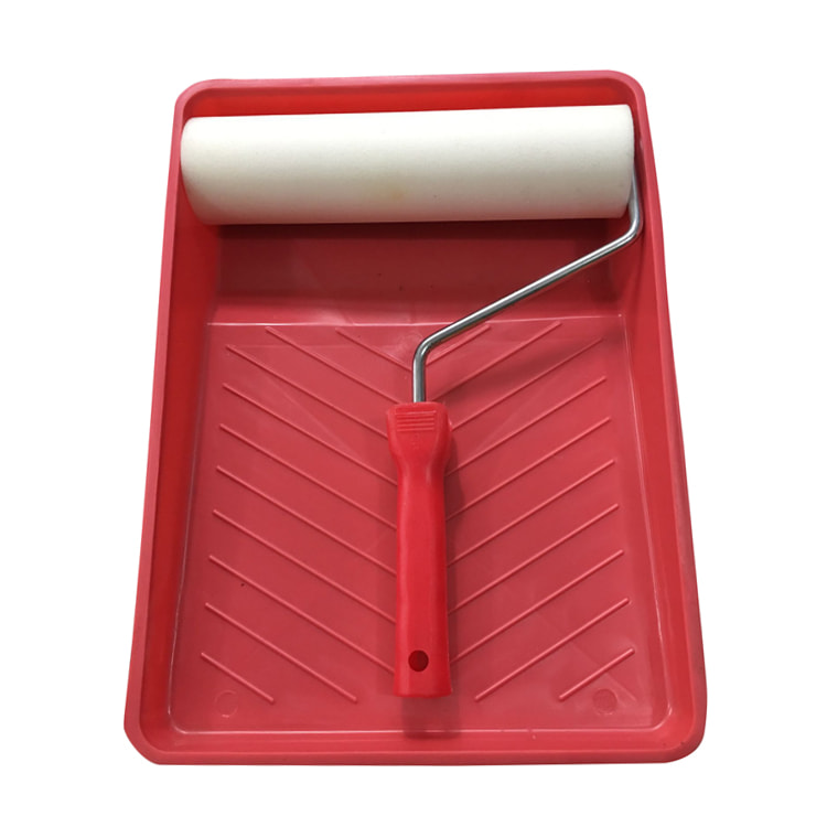Paint Kits 3-Piece Set Tray Roller Foam Pad Brush with Painters Tools