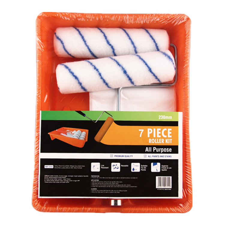 DIY Painting Tools Kit with Plastic Paint Tray Wall Decoration Brush Lint Free Roller Set