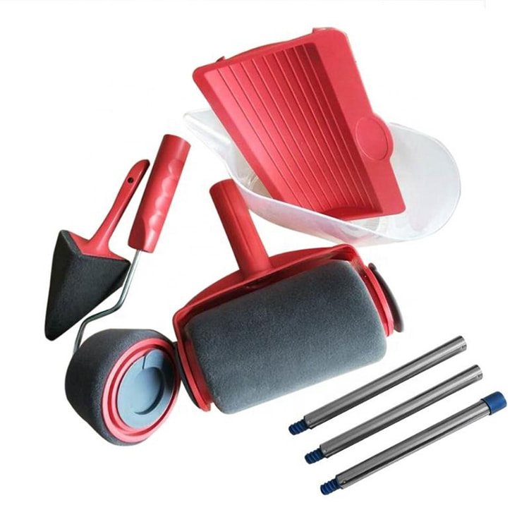6PC Renovator Seamless Paint Runner Pro As Seen On TV DIY Home Painting Tools Kit No Drips No Spills Roller Set