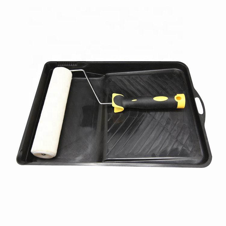 One Dollar Factory Price Hand Tools 3PC Paint Roller Brush Kit Paint Tray Set for Home DIY Painting