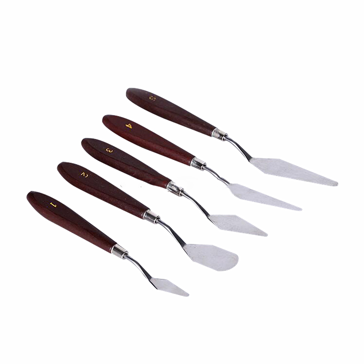 5pcs Professional Steel Artist Oil Painting Palette Knife Spatula Paint Art Mixing Scraper Set