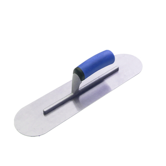 Round Head Integrated Molding Carbon Steel Blade TPR Handle Plaster Trowel Construction Concrete Spatula Tools