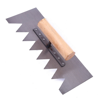 Full Riveted Big Size V Notched Concrete Trowel Aluminum Foot Toothed Carbon Blade Plastering Trowels