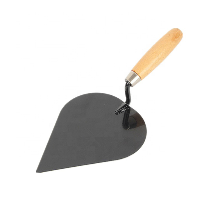 Peach Shape Metal Blade Cement Plastering Trowel Mortar Wood Handle Bricklaying Trowel