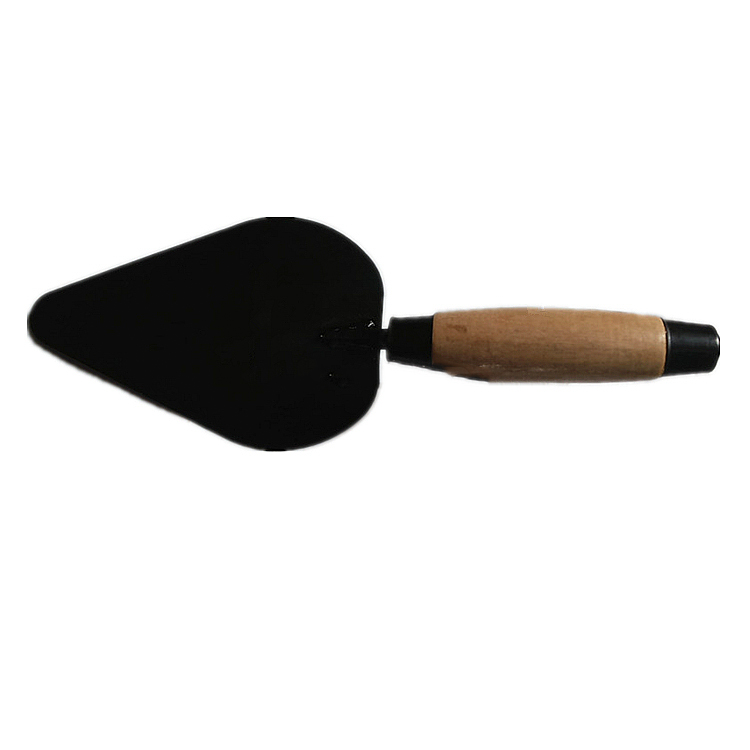 Wood Handle Triangular Trowel Factory Wholesale Carbon Steel Blade Plastering Trowel
