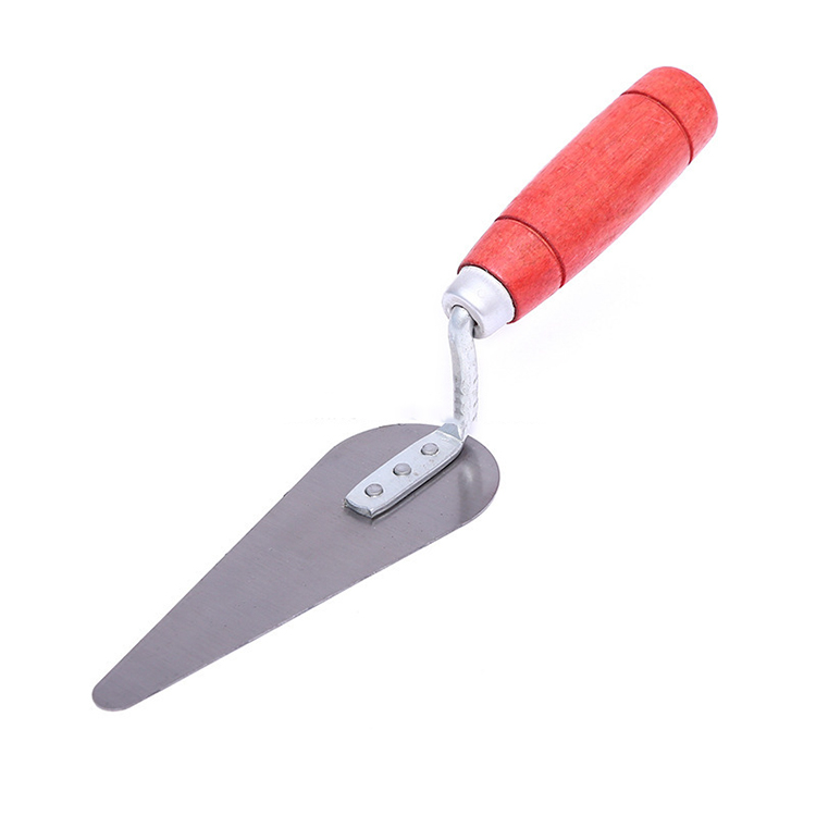 Stainless steel bricklaying trowel with wood handle or plastic handle brick trowel