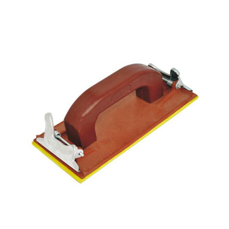Abrasive sanding block with plastic ABS handle and EVA base plate