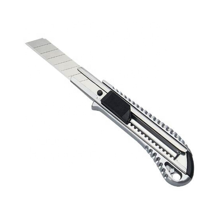 Luxury Metal Handle 18mm Alloy Wallpaper Cutting Knife Plastic Utility Knife Paper Cutter Tools with Replacement Blades