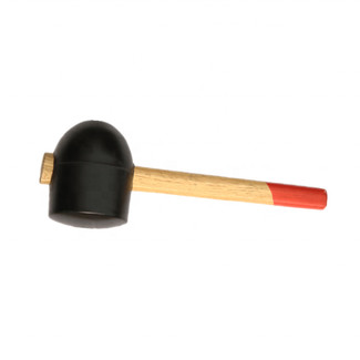 Durable Adjusting Tools Rubber Sledge Hammer 32OZ Mallet with Bounce Resistant Head & Hickory Wood Handle
