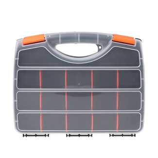 Portable Utility Plastic Tool Box Set with Tray and Organizers Includes Removable Organizer Tool Case Storage Box