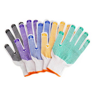 Industrial Use Safety Working Gloves Cheap PVC Dot Palm Cotton Knit Gloves Protection Knitting Garden Work Gloves