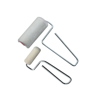 Metal Handle Brush Mini Size Wall Corner Roller Decoration Paint Roller Round Paint Brush Roller