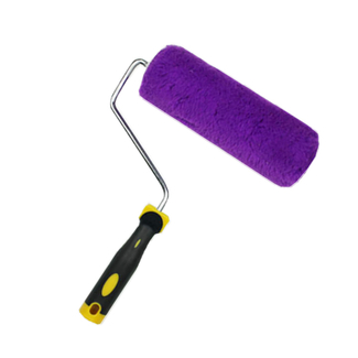 Wall Painting Brush Manufacturer Purple Color Paint Rollers with Soft Rubber Handle