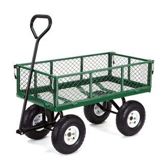 Heavy-duty garden cart 400-lbs capacity hand trolley truck dump dolly utility wagon with removable sides