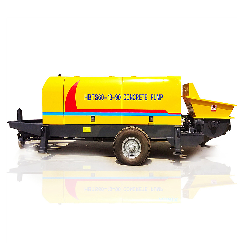 Mini Concrete Pump Mobile Concrete Mixer Machines Diesel Concrete Trailer Pump with Wheels Mortar Pumping Truck