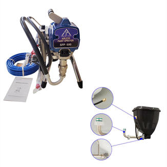Sanfine Stand Airless Sprayer Hopper Kit Thinning-Free 1500W/3000PSI Electric Paint Spray Gun for Industrial Use