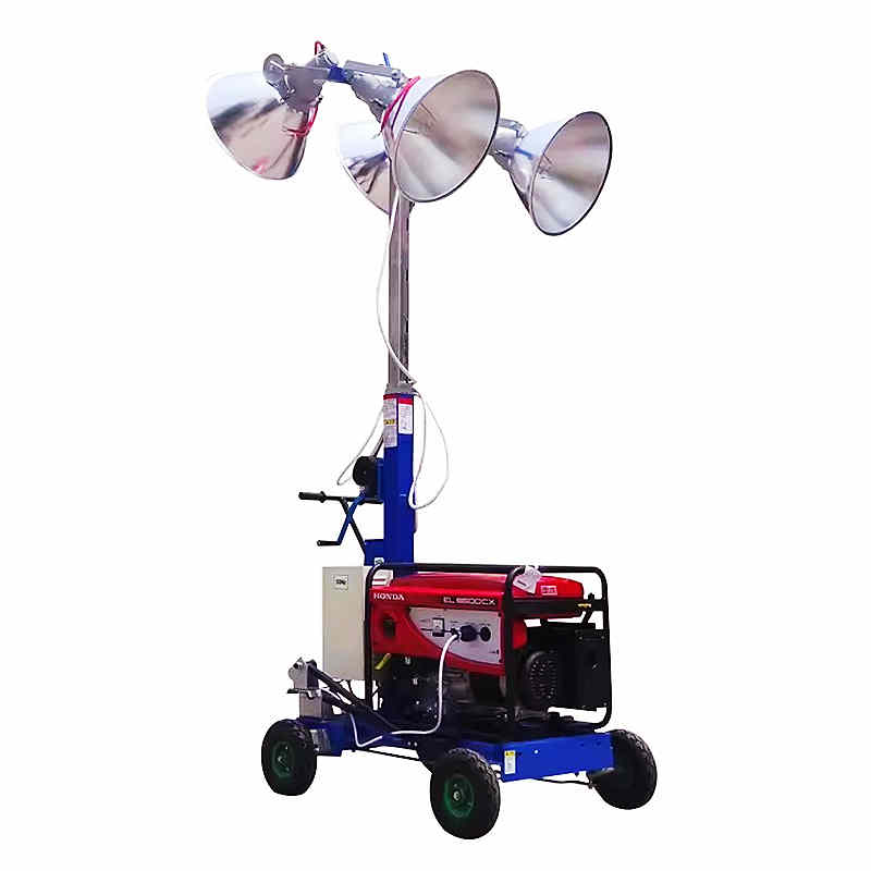 Hand Lifting Lighting Cart High Power Movable Lighting Tower Lifting Emergency LED Solar Light Towers Generator Modification