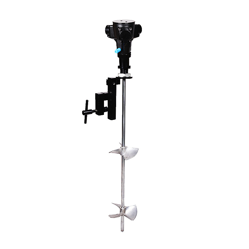 Sanfine Clamp Mounting 100L 200L Pneumatic Liquid Mixer Explosion-proof Resin Glue Ink Air Agitator Industrial Paint Mixer