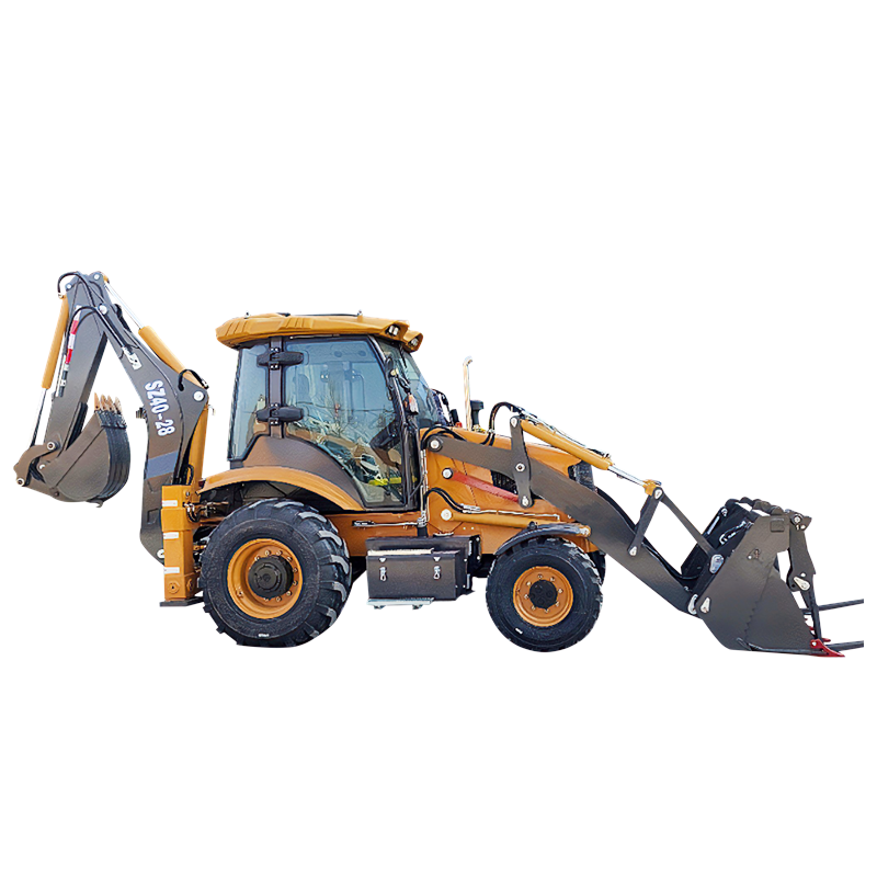 China High Performance 4x4 Backhoe Loader Multipurpose 4 Wheels Drive Loader 360 Degree Panoramic View Backhoe Excavator