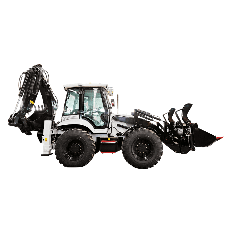 Construction Machinery 4WD Backhoe Excavator Front End Loader 4x4 Wheels Backhoe Loader Forklift Tractor Shovel Snowplow