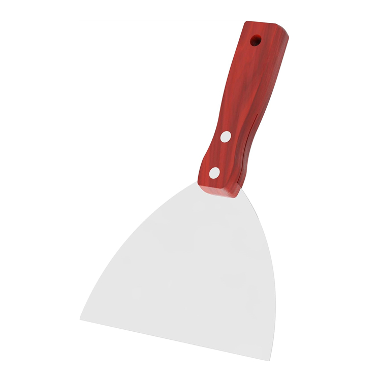 Drywall Puttying Knife Wooden Handle Metal Spackle Knives for Decals Wallpaper Floor Tile Patching Painting Taping Scraping