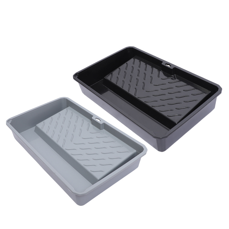 Sanfine 18 Inch Paint Tray with Wheels Large Paint Trays Heavy Duty Plastic 20in Roller Tray Designed for Large Sized Rollers