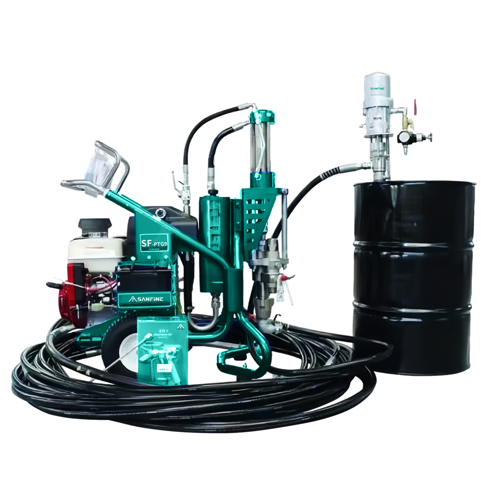High Viscosity Material Polyurea Polyurethane Ultra High Pressure Airless Sprayer Hydraulic Pump with 5:1 Pressurized Tank
