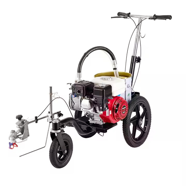 Low Noise Traffic Line Painting Cycling Hand Push Gasoline Engine Paint Stripper Diaphragm Pump Road Line Marking Machine